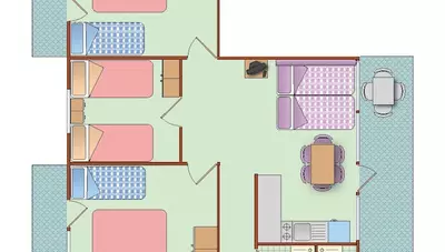 Chorvátsko - Privlaka (Zadar) - Apartmány Željko I - apartmán pre 6 osôb