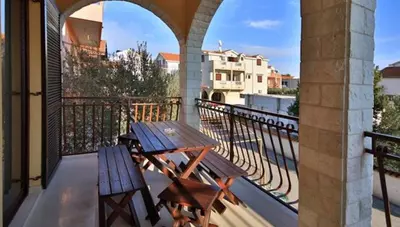 Chorvátsko - Vodice - Srima - apartmány Dane - terasa Chorvátsko - Vodice - Srima - apartmány Dane - terasa