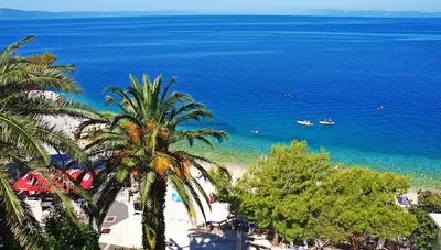 Chorvátsko - Podgora - Hotel Aurora - pohľad od hotela Chorvátsko - Podgora - Hotel Aurora - pohľad od hotela