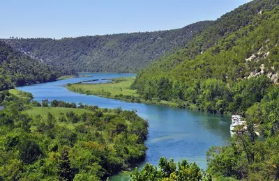 Národný park Krka - rieka v Skradinski Buk