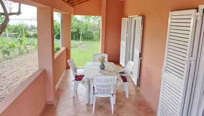 Chorvátsko - Nin - Dom Trstika - terasa s posedením