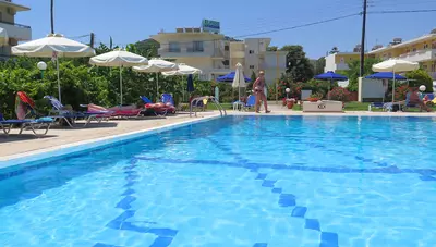 Rhodos - Faliraki - Štúdiá Elpida Beach - bazén Rhodos - Faliraki - Štúdiá Elpida Beach - bazén