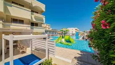 Rhodos - Kolymbia - Hotel Delfinia Resort - bazén Rhodos - Kolymbia - Hotel Delfinia Resort - bazén
