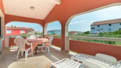 Chorvátsko - Zadar - Vir - apartmány Zeljka - terasa na poschodí Chorvátsko - Zadar - Vir - apartmány Zeljka - terasa na poschodí