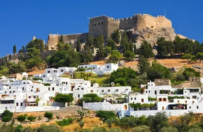Grécko - Rhodos - Lindos pohľad na mesto