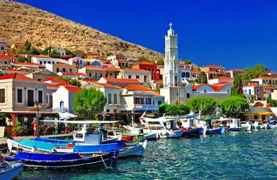 Grécko - Rhodos - výlet na ostrov Chalki - prístav