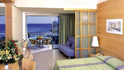 Grécko - Rhodos - Faliraki - hotel Calypso Beach - izba orientovaná na morskú stranu