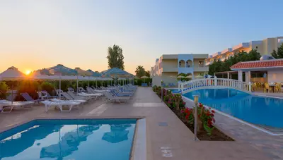 Rhodos - Kolymbia - Hotel Memphis Beach - východ slnka