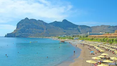 Rhodos - Kolymbia - Hotel Kolymbia Sun - pláž