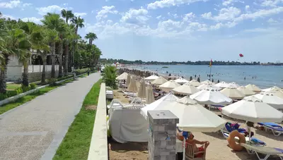 Turecko - Side - Hotel Sirma - pláž Turecko - Side - Hotel Sirma - pláž