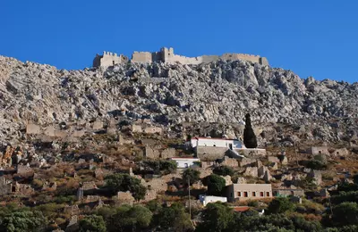 Grécko - Rhodos - pohľad na mesto Chalki