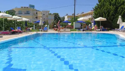 Rhodos - Faliraki - Štúdiá Elpida Beach - bazén Rhodos - Faliraki - Štúdiá Elpida Beach - bazén