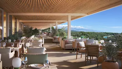 Chorvátsko - o.Rab - Suha Punta - Arba Resort - reštaurácia - terasa Chorvátsko - o.Rab - Suha Punta - Arba Resort - reštaurácia - terasa