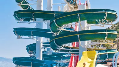 Chorvátsko - ostrov Rab - Lopar - Lopar Sunny hotel - tobogán