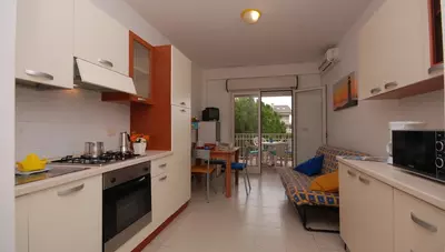 Taliansko - Lignano - Sabbiadoro - Rezidencia - Park - apartmán -B2+2 - obývacia - časť Taliansko - Lignano - Sabbiadoro - Rezidencia - Park - apartmán -B2+2 - obývacia - časť