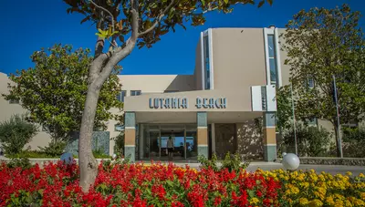 Rhodos - Kolymbia - Hotel Lutania Beach - vstup do hotela Rhodos - Kolymbia - Hotel Lutania Beach - vstup do hotela