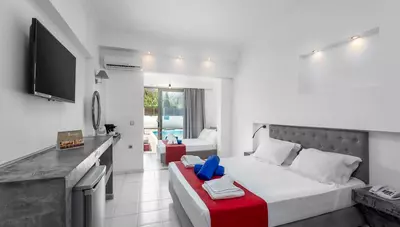 Rhodos - Kolymbia - Hotel Delfinia Resort - dvojspálňová suita so súkromným bazénom Rhodos - Kolymbia - Hotel Delfinia Resort - dvojspálňová suita so súkromným bazénom