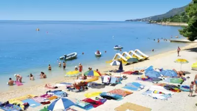 Chorvátsko - Istria - Rabac - hotel Hedera - pláž Chorvátsko - Istria - Rabac - hotel Hedera - pláž