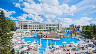 Bulharsko - Slnečné pobrežie - Evrika Beach Club Hotel - Klubový hotel s bazénovým komplexom a záhradou Bulharsko - Slnečné pobrežie - Evrika Beach Club Hotel - Klubový hotel s bazénovým komplexom a záhradou