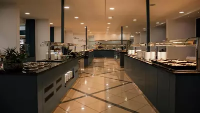 Chorvátsko - Istria - Rabac - hotel Mimosa Lido Palace - reštaurácia Chorvátsko - Istria - Rabac - hotel Mimosa Lido Palace - reštaurácia