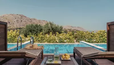 Rhodos - Kiotari - hotel Lindos Imperial Resort - rodinná izba so súkromným bazénom