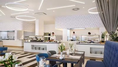 Chorvátsko - o.Rab - Suha Punta - Valamar Carolina Hotel & Villas - reštaurácia Mediterraneo Chorvátsko - o.Rab - Suha Punta - Valamar Carolina Hotel & Villas - reštaurácia Mediterraneo