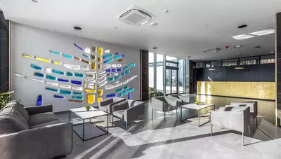 Chorvátsko - Crikvenica - hotel Ad Turres - recepcia a lobby bar