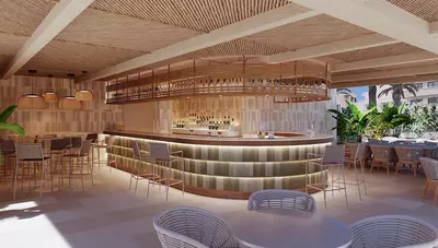 Mallorca - Cala Millor - Hipotels Don Juan - terasa pri bazéne Mallorca - Cala Millor - Hipotels Don Juan - terasa pri bazéne