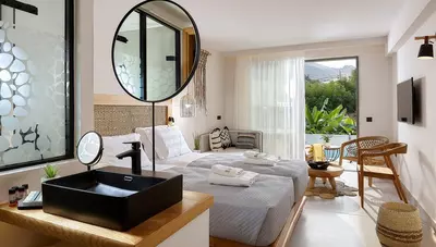 Kréta - Bali - Bali Star Resort - junior suita s výhľadom do záhrady a spoločným bazénom