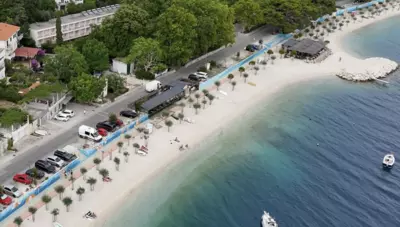 Chorvátsko - Omiš - Brzet - hotel Brzet - pláž Chorvátsko - Omiš - Brzet - hotel Brzet - pláž