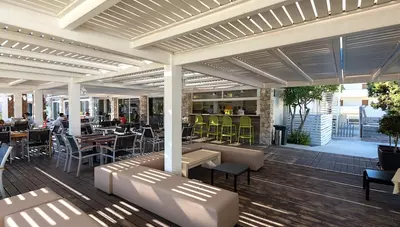 Rhodos - Kolymbia - Hotel Delfinia Resort - vonkajšia reštaurácia Rhodos - Kolymbia - Hotel Delfinia Resort - vonkajšia reštaurácia