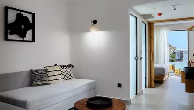 Kréta - Bali - Bali Star Resort - suita bočne orientovaná na morskú stranu alebo orientovaná do záhrady so súkromným zdieľaným bazénom