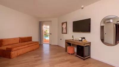 Kréta - Adelianos Kampos - Hotel Ydoria Resort - rodinná izba Superior so súkromným bazénom Kréta - Adelianos Kampos - Hotel Ydoria Resort - rodinná izba Superior so súkromným bazénom