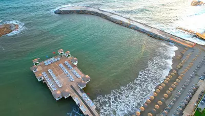 Turecko - Alanya - Aria Resort & Spa - pláž Turecko - Alanya - Aria Resort & Spa - pláž