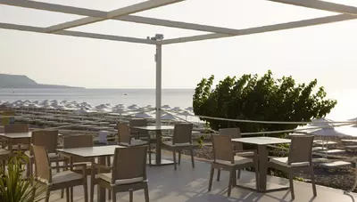 Rhodos - Faliraki - Hotel Apollo Blue - terasa reštaurácie
