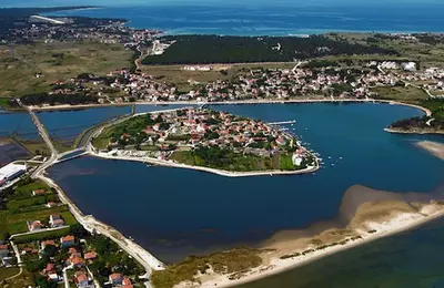 Nin - pohľad na mesto zhora