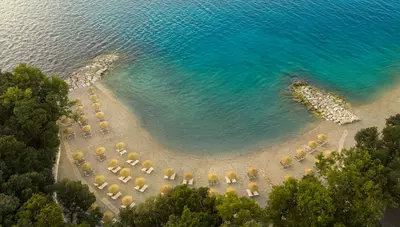 Chorvátsko - o.Rab - Suha Punta - Arba Resort - pláž Chorvátsko - o.Rab - Suha Punta - Arba Resort - pláž