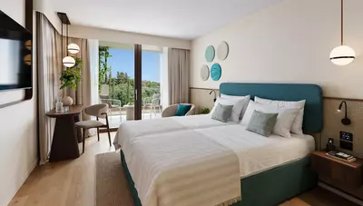 Chorvátsko - o.Rab - Suha Punta - Arba Resort - izba 2+2 na parkovú stranu Chorvátsko - o.Rab - Suha Punta - Arba Resort - izba 2+2 na parkovú stranu