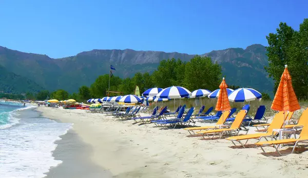 Thassos - Skala Panagia - pláž Golden Beach