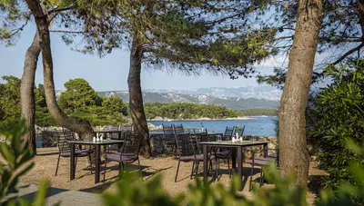 Chorvátsko - o.Rab - Suha Punta - Valamar Carolina Hotel & Villas - reštaurácia Oliva Grill Chorvátsko - o.Rab - Suha Punta - Valamar Carolina Hotel & Villas - reštaurácia Oliva Grill