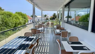 Grécko - Rhodos - Faliraki - hotel Evita Mare - terasa Grécko - Rhodos - Faliraki - hotel Evita Mare - terasa