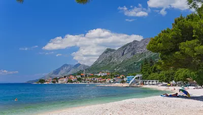 Chorvátsko - Gradac - Hotel Saudade - pláž Chorvátsko - Gradac - Hotel Saudade - pláž