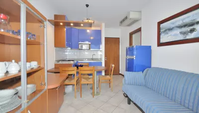 Taliansko-Bibione-apartmány Eurostar- B3+2 obývacia miestnosť Taliansko-Bibione-apartmány Eurostar- B3+2 obývacia miestnosť