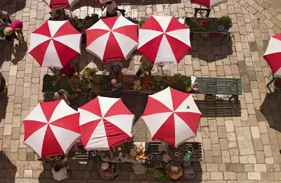 Dubrovník - pohľad na trhy zhora